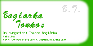 boglarka tompos business card